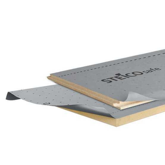 STEICOsafe – Panneau isolant pour toiture faible pente et façade brique